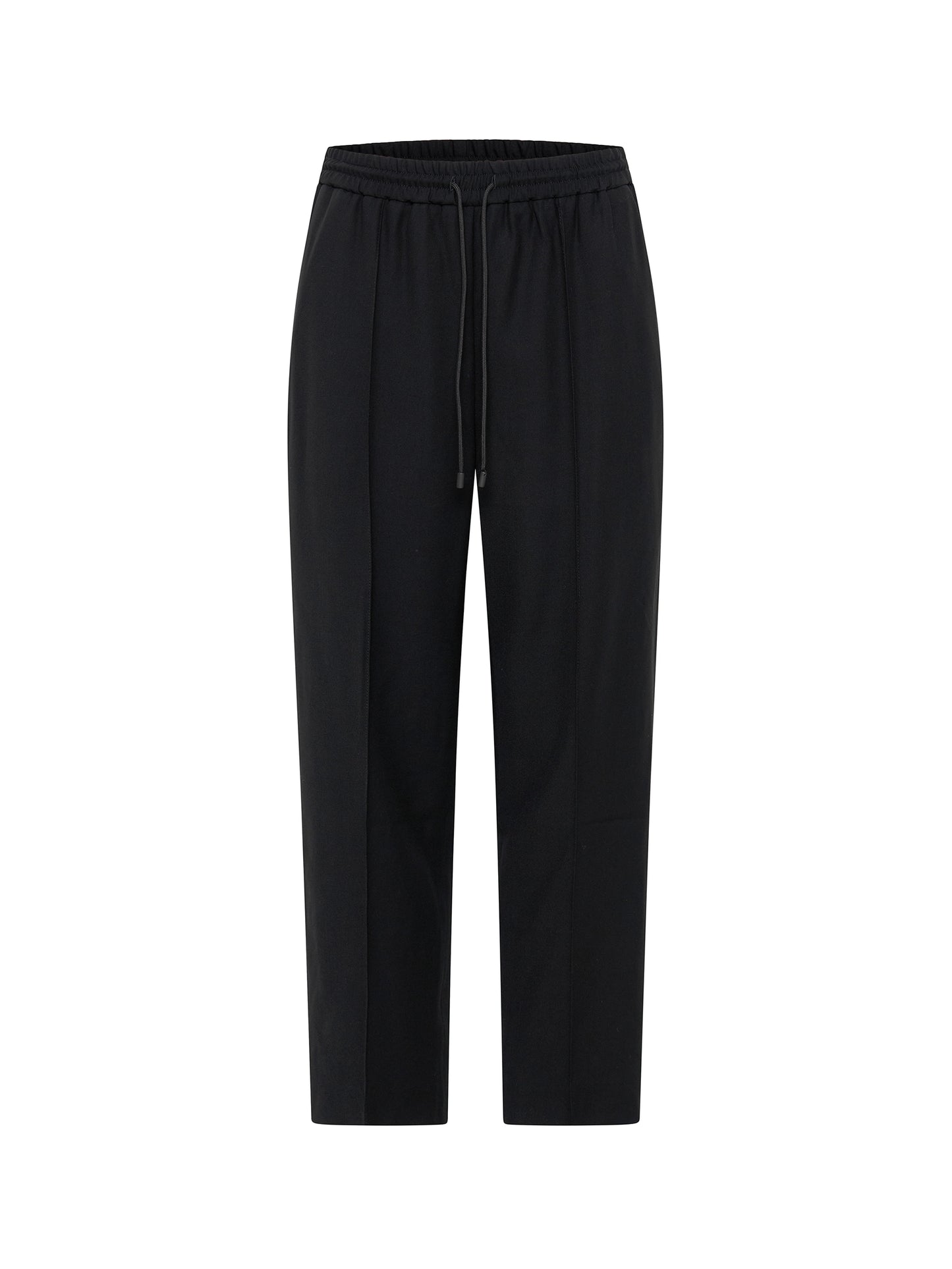 Woven Crop Trouser - Black