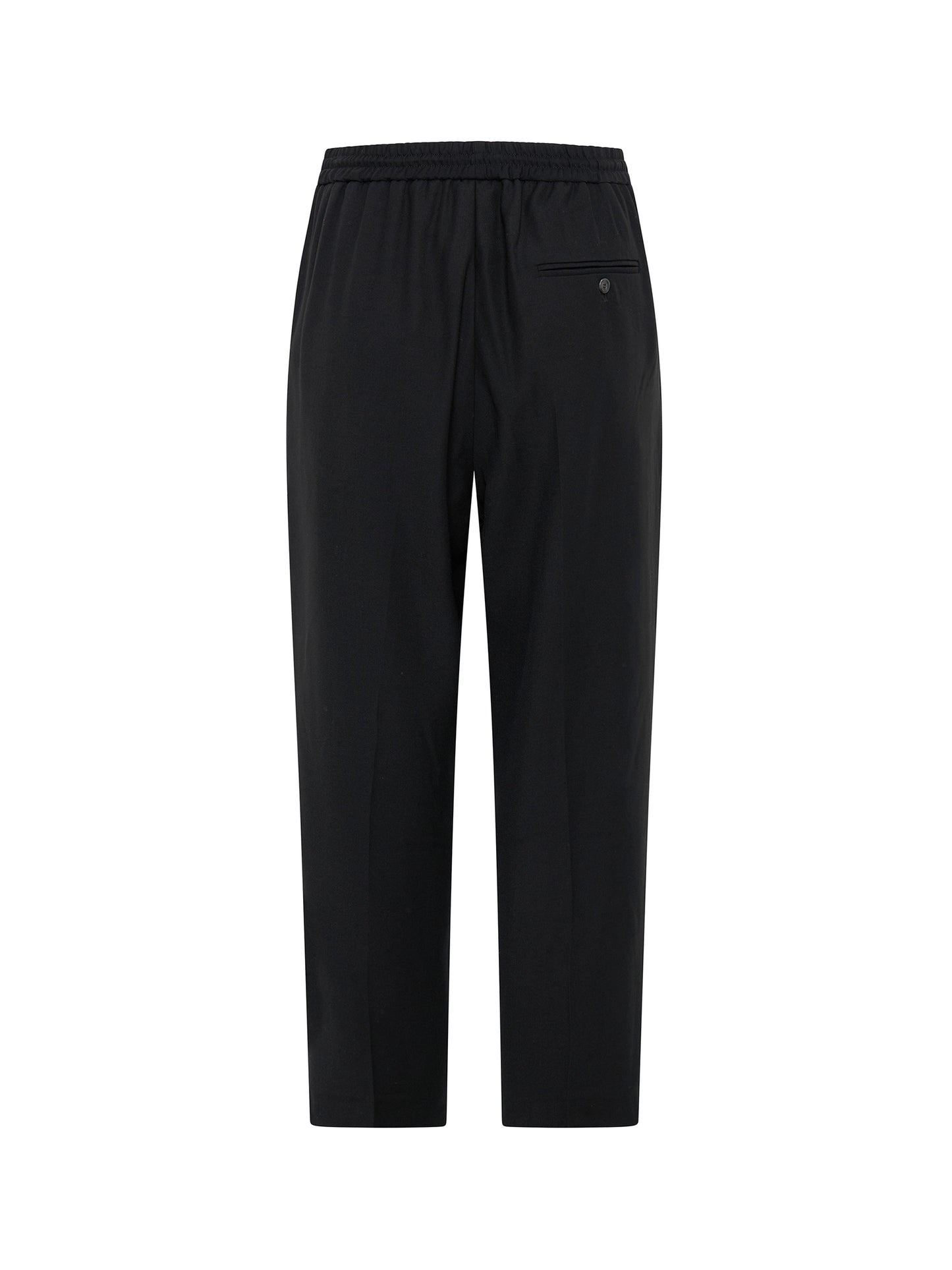 Woven Crop Trouser - Black